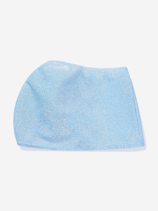 Nessi Byrd Girls Ruffled Flower Tinky Cover Up Skirt in Blue