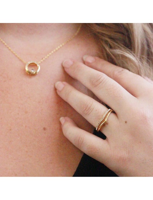 Anillo Tirinto - Oro y Cristal - Image 2