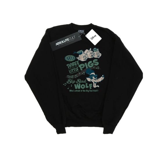 Disney Boys Three Little Pigs Who´s Afraid Of The Big Bad Wolf Sweatshirt (Black)