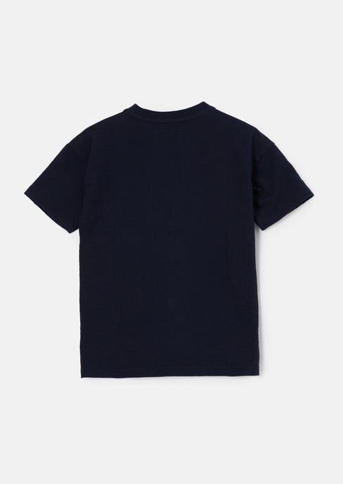 Hector Blue Textured T-Shirt