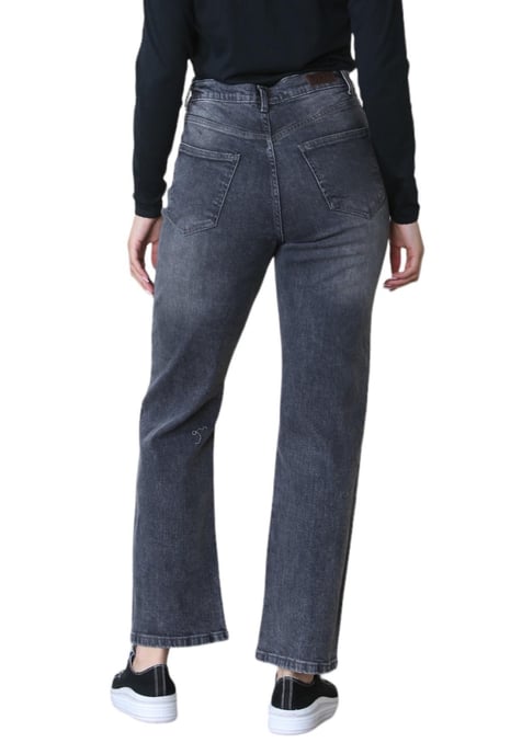 Vaqueros de cintura alta y pierna ancha MYT para mujer en negro - Image 2