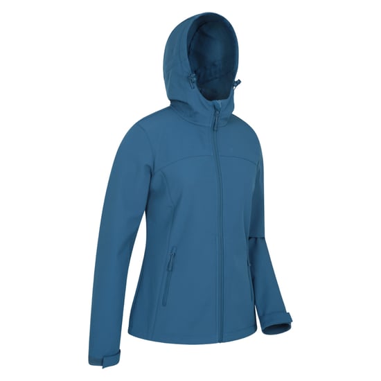 Mountain Warehouse Womens/Ladies Exodus Water Resistant Soft Shell Jacket (Blue) - Image 3