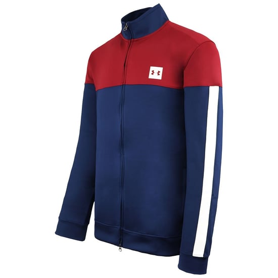 Under Armour Sportstyle Chaqueta deportiva azul marino/borgoña para hombre - Image 1