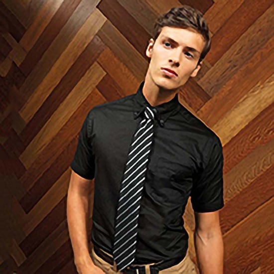 Premier Mens Signature Oxford Short Sleeve Work Shirt (Black) - Image 2