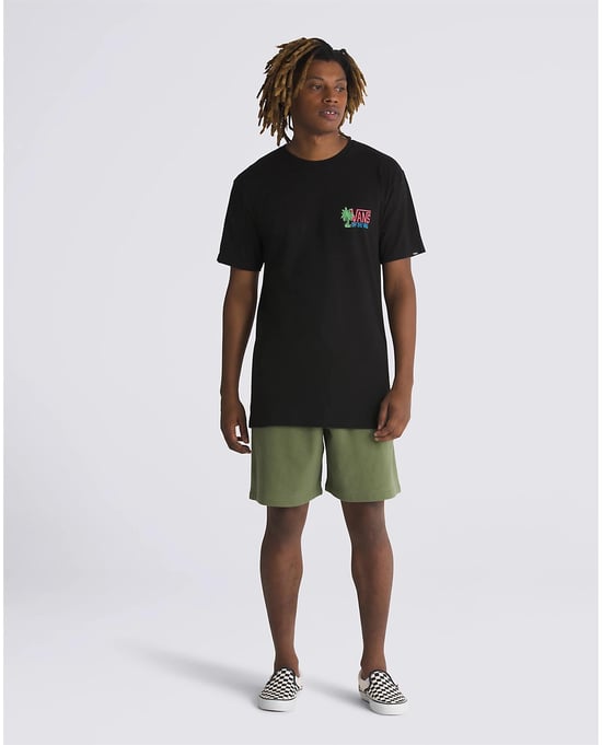 VANS Palm Lines Short Sleeve T-Shirt in Black - Image 4
