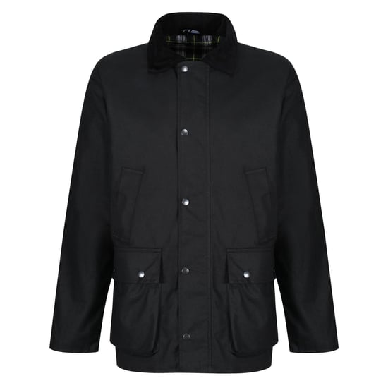 Regatta Mens Country Wax Jacket (Black) - Image 1