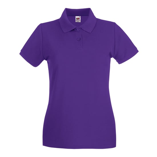 Fruit Of The Loom Ladies Lady-Fit Premium Short Sleeve Polo Shirt (Purple) - Image 1