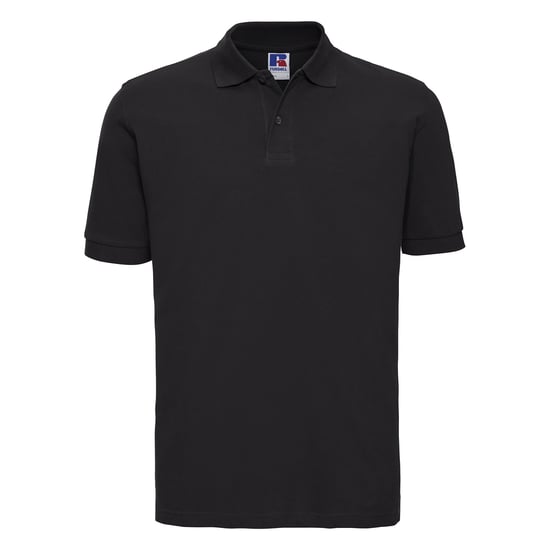 Russell Mens Classic Cotton Pique Polo Shirt (Black) - Image 1