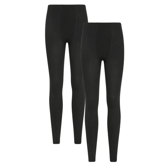 Mountain Warehouse Womens/Ladies Fleece Lined Thermal Leggings (Pack of 2) (Black) - Image 1