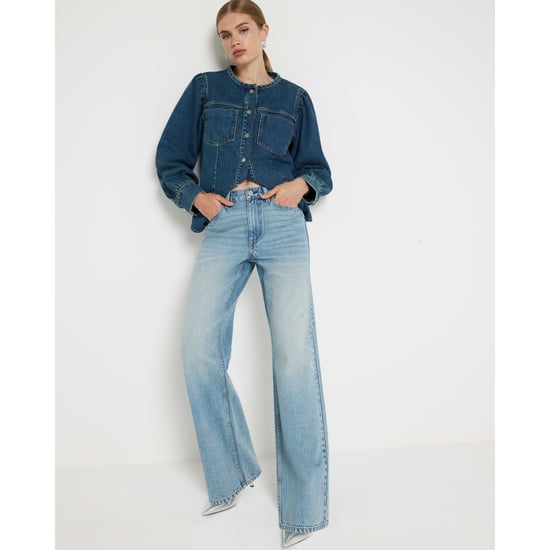 River Island Womens Straight Jeans Blue High Waisted Relaxed