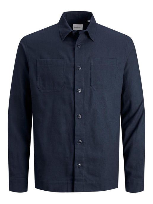 Logan Solid Shirt - Navy blue blazer
