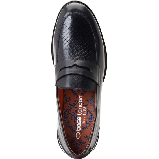Base London Sid Leather Men's Black Loafers - Image 4