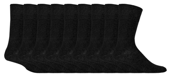 Gentle Grip - 9 Pares de Calcetines de Algodón No Elástico para Hombre - Negro - Image 1