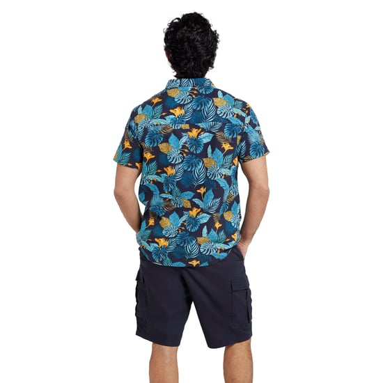 Mountain Warehouse Mens Tropical Short-Sleeved Shirt (Blue) - Image 2