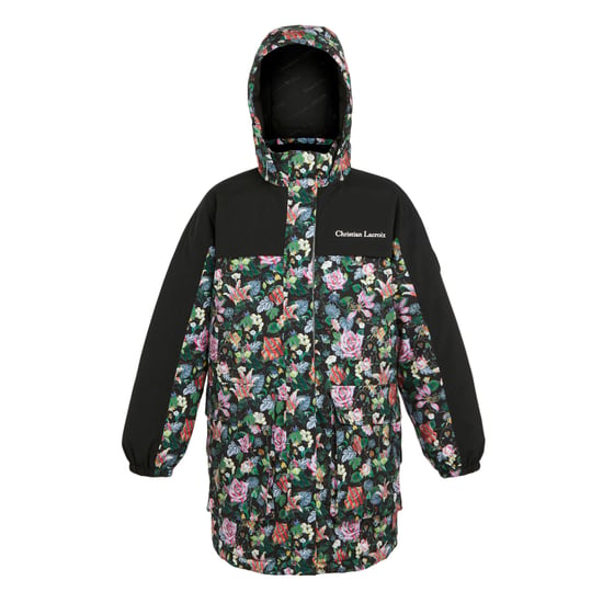 Regatta Womens/Ladies Christian Lacroix Cailar Floral Longline Waterproof Jacket (Black)