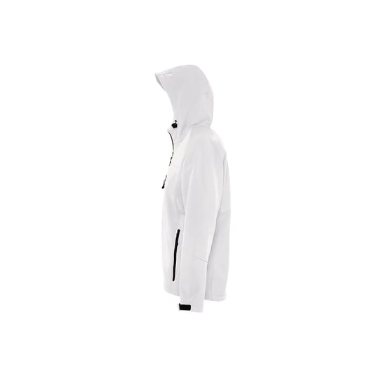 SOLS Mens Replay Hooded Soft Shell Jacket (Breathable, Windproof And Water Resistant) (White) - Image 3