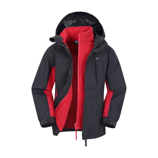 Mountain Warehouse Childrens/Kids Cannonball 3 in 1 Waterproof Jacket (Grey) - Image 4