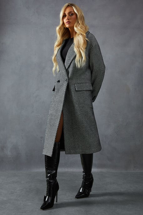 Wool Look Textured Coat