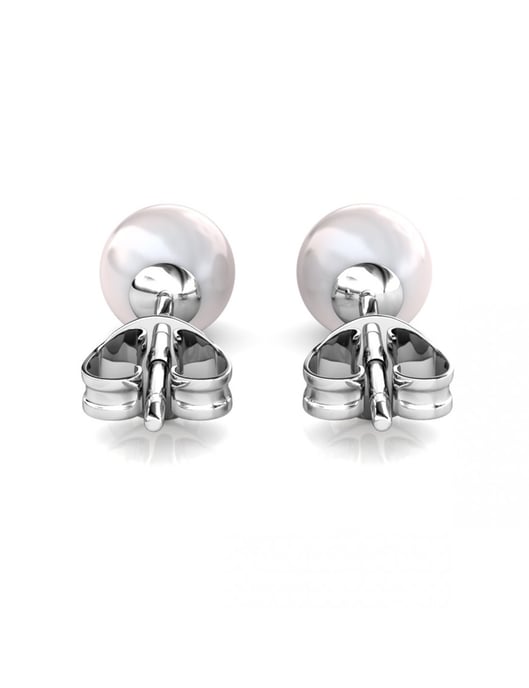 Pendientes de Perlas Luna Llena - Plata y Cristal - Image 5