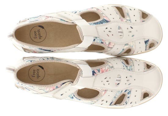 Free Spirit Womens Sandals Walking Cleveland Touch Fastening Off-white