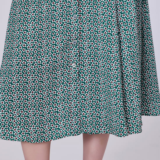 Vintage graphic print shirt dress