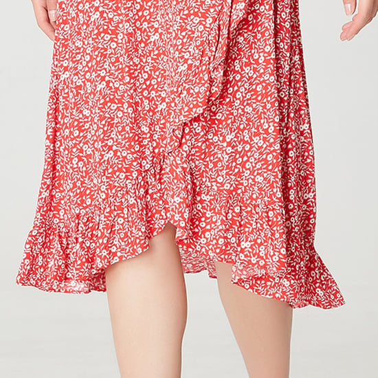 Cross-ruffles and floral print skirt - Image 3