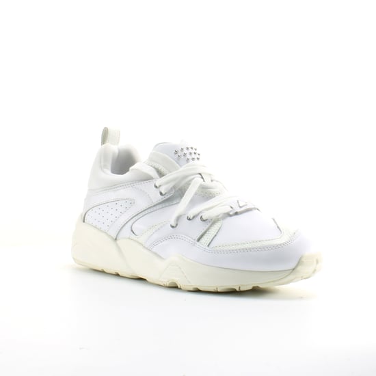 Puma Blaze Of Glory Decor White Leather Womens Lace Up Traines 360532 01