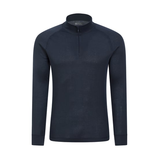 Mountain Warehouse Mens Talus Zip Neck Long-Sleeved Thermal Top (Navy)