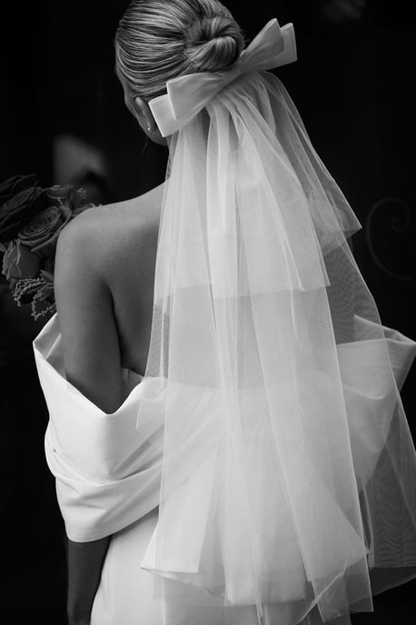Satin Bow Mini Bridal Veil