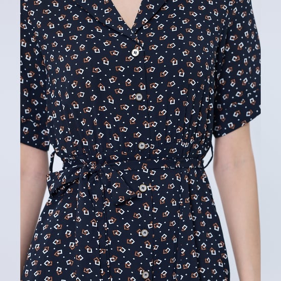 Retro print shirt-dress - Image 4