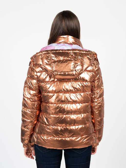 Guess Chaqueta Chaqueta de bombardero de mujer oro - Image 5