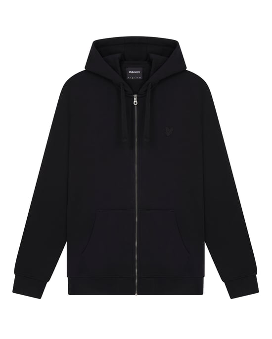 Lyle & Scott Zip Through Hoodie in Black - Image 5