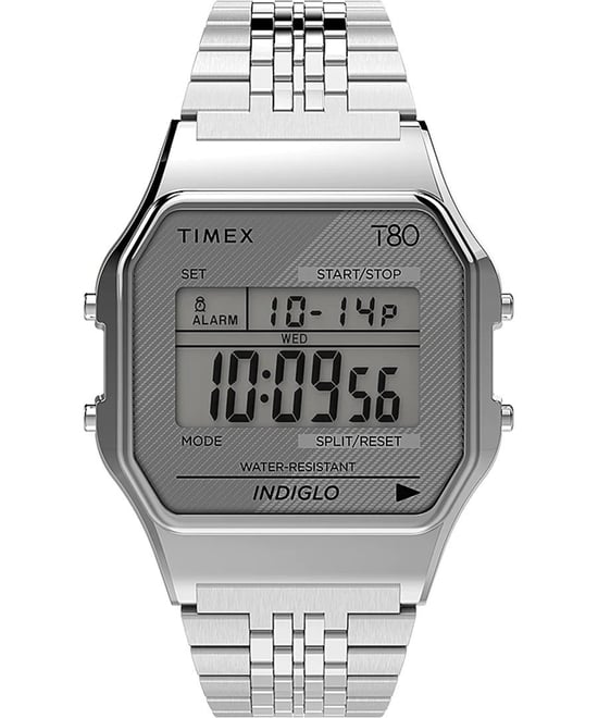 Timex T80 Unisex's Silver Watch TW2R79300 - Image 1
