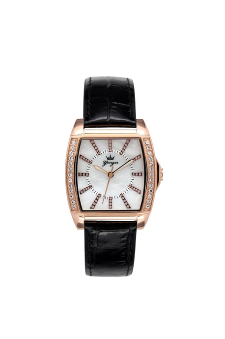 Yonger and Bresson: Rose Gold Watch with White Dial