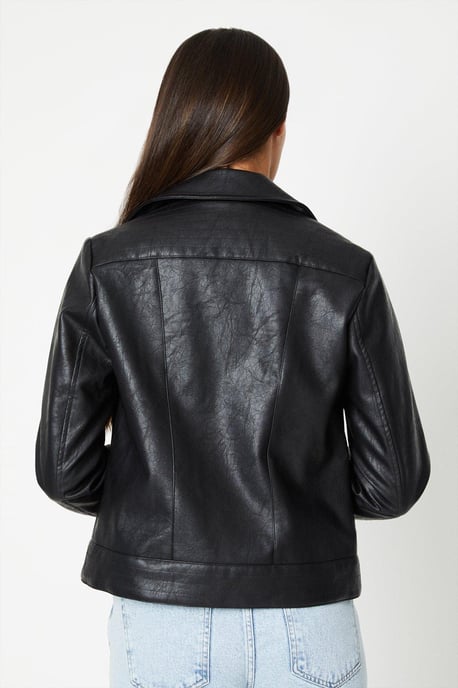 Faux Leather Biker