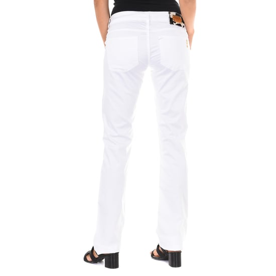 Long elastic fabric pants C011444-P084 woman