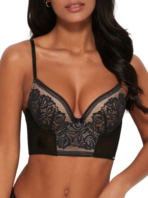 Encore Longline Bra - Black - Image 1
