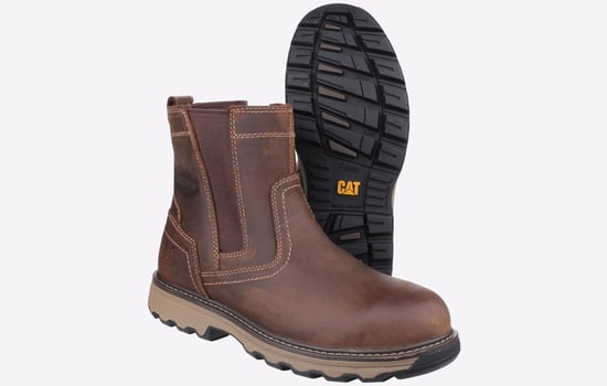 Caterpillar Pelton Leather Safety Boots Mens - Image 4