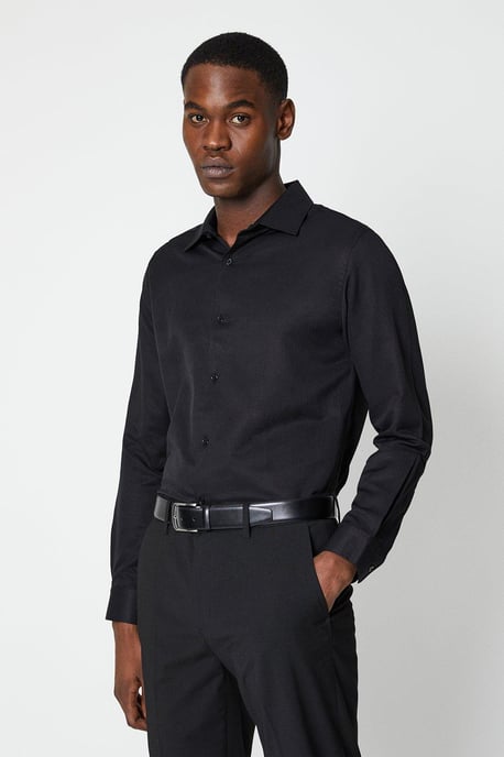 Tailored Fit Herringbone Weave Shirt - Image 6