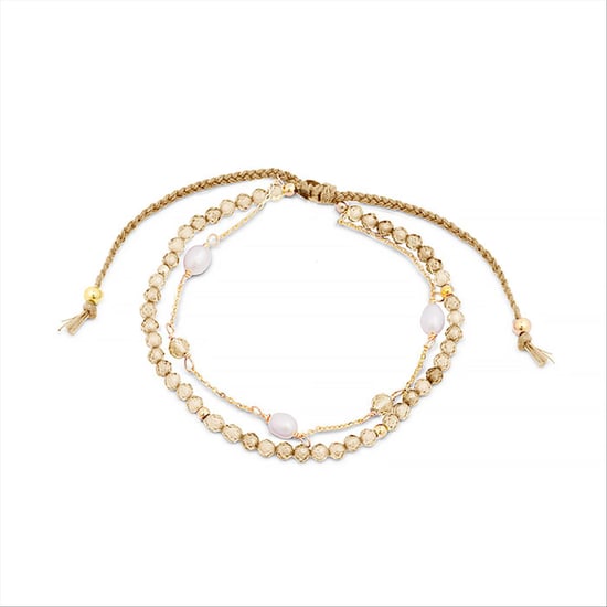 Luxenter athat bracelet made of metal alloy and champagne zirconia 18K gold plated finish