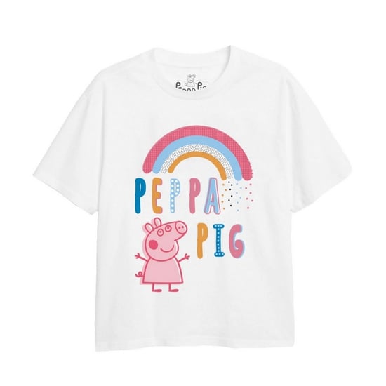 Peppa Pig Girls Doodle Outline T-Shirt (White)
