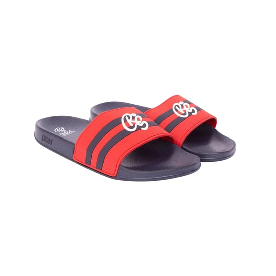 Crosshatch Mens Hamlax Sliders (Red) - Image 1