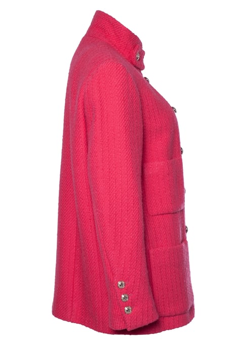 pink wool tweed blazer with 4 pockets - Image 5