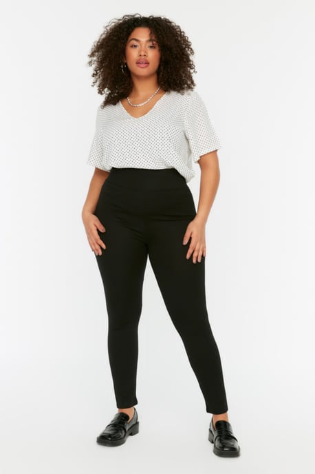 Trendyol Women's  High Waist Skinny Plus Size Thights - Image 1