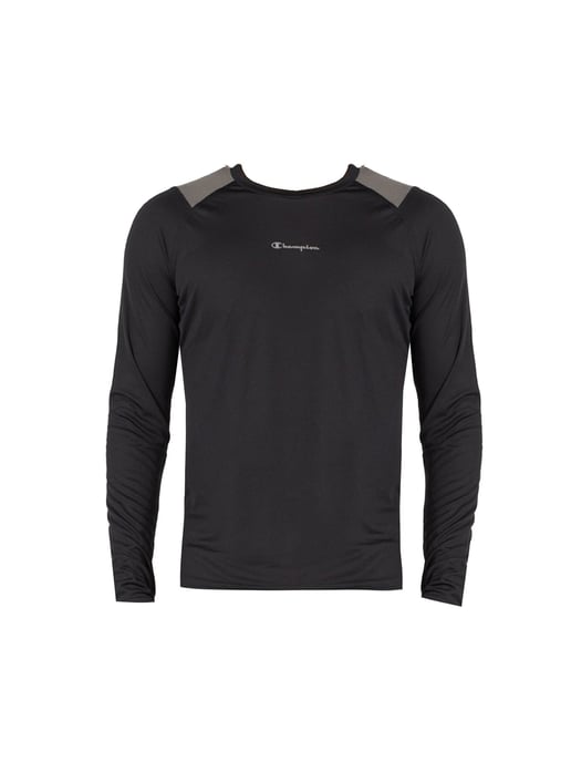 Champion Longsleeve del hombre negro - Image 1