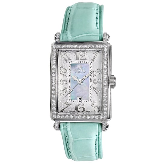 Reloj Gevril para mujer 7247NV Mini Cuarzo Avenida de las Américas Azul Diamante - Image 1