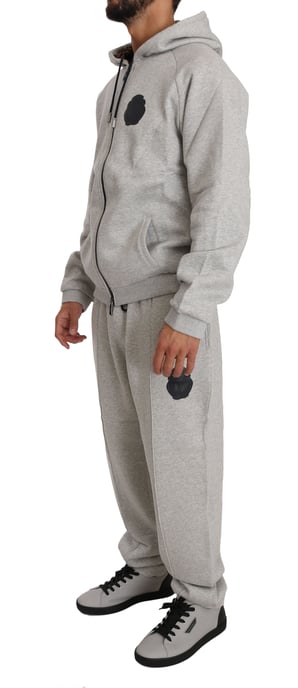 Billionaire Italian Couture Men's Gray Cotton Sweater Pants Tracksuit Set