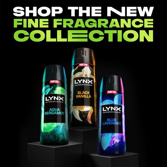 Lynx Fine Fragrance Collection Aqua Bergamot Deodorant Body Spray 150ml, 3 Pack