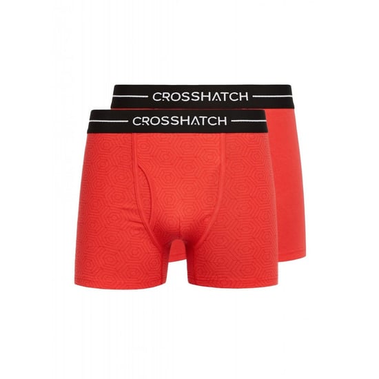 Crosshatch Mens Hexter Boxer Shorts (Pack Of 2) (Red) - Image 1