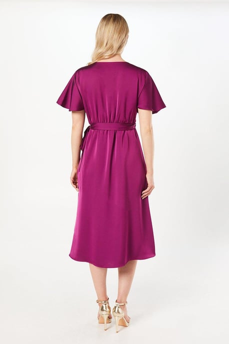 Satin Wrap Midaxi Dress